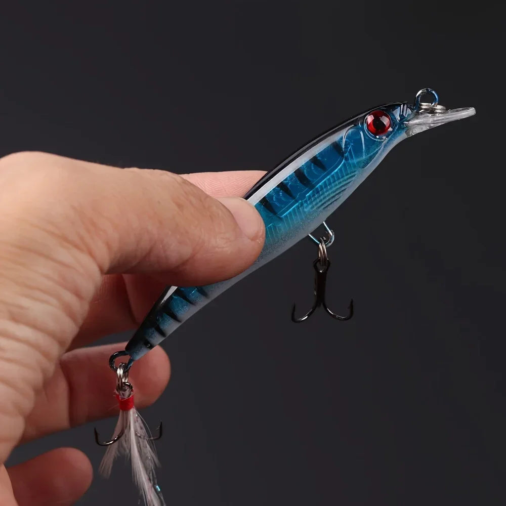 Laser 3D Eyes Bionic Minnow Fi - Fishing Hook Treble recension och pris