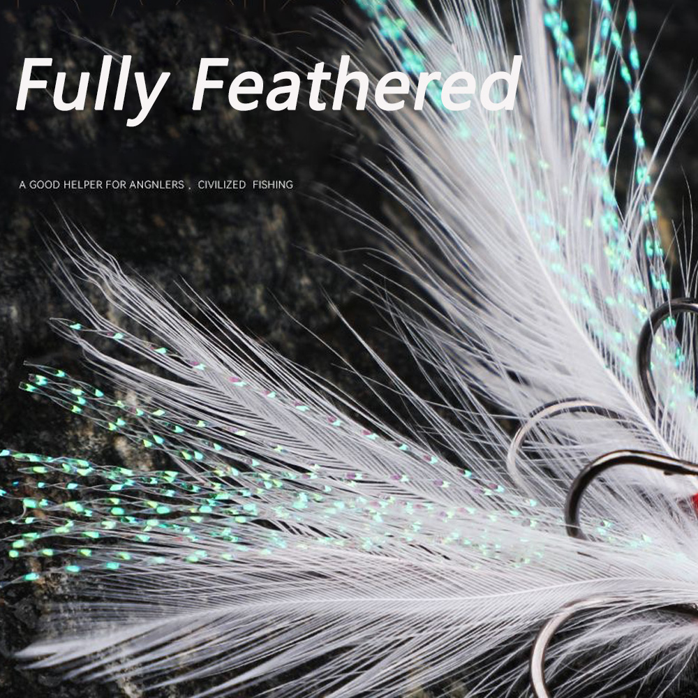 Feather Treble Hooks 1#-10# 15 - Fishing Hook Offset recension och pris