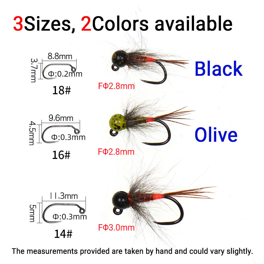 6PCS Jig Tungsten Bead Head Ny - Fishing Hook Barbless recension och pris