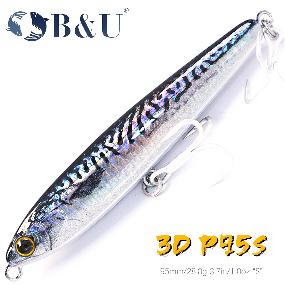 B&U Sinking Pencil Fishing Lur - Fishing Hook Treble recension och pris