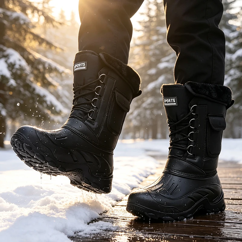 Men Winter Snow Boots Outdoor  - Fishing Hook Size recension och pris