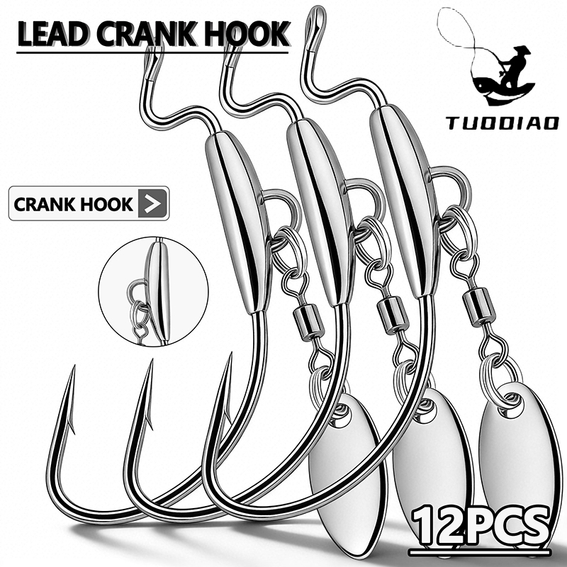 [TUODIAO]Crank Hook Jig Heads  - Fishing Hook Weedless recension och pris