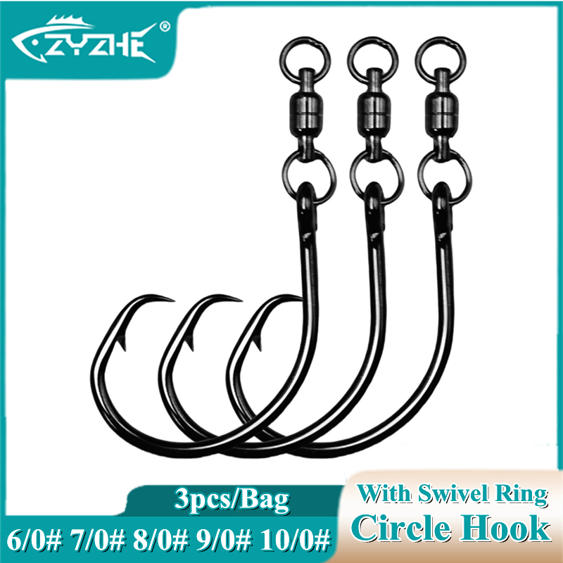 ZYZHE 3/6/9pcs Circle Hooks Wi - Fishing Hook Offset recension och pris