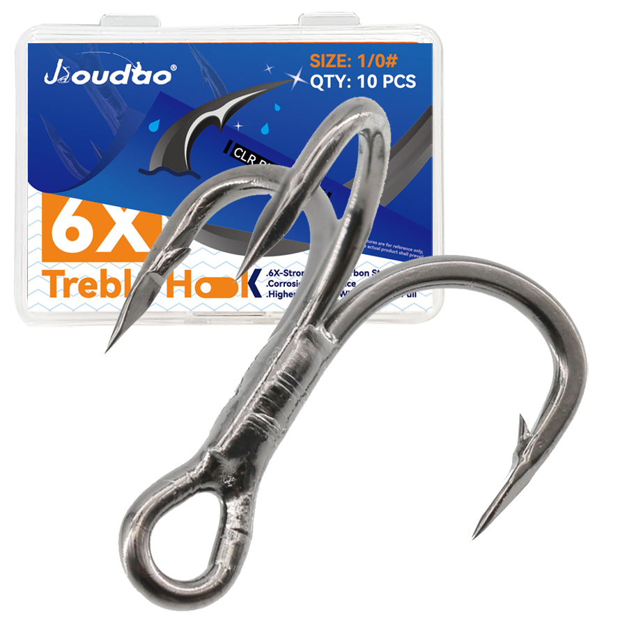6X Fishing Treble Hook 10Pcs T - Fishing Hook Offset recension och pris