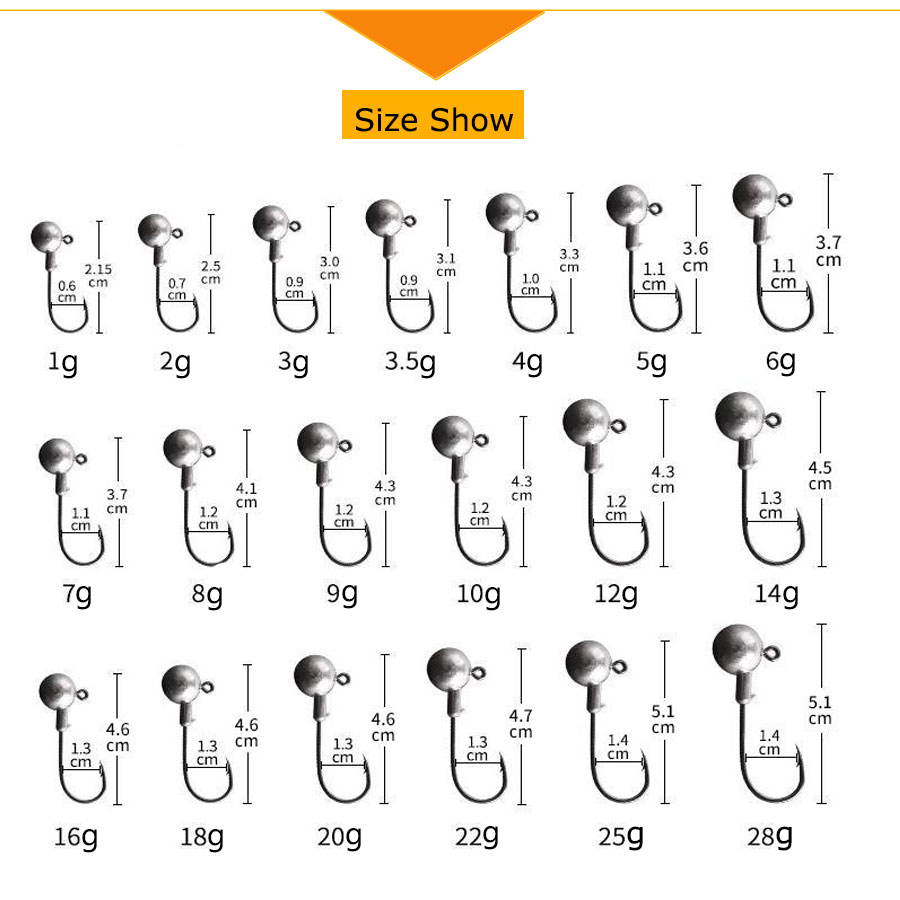 WODJYJ 1g 2g 3g 4g 5g 7g 8g 10 - Fishing Hook Offset recension och pris